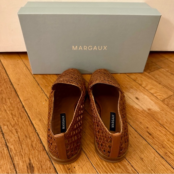 ✨🆕 NWB Margaux Andie cognac brown woven leather loafer, 38N - Picture 7 of 10